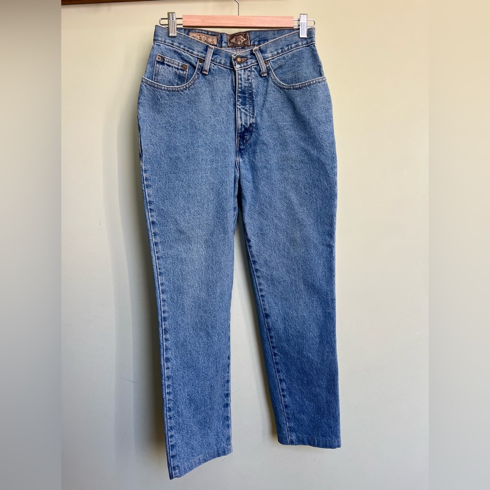 EXP Express Women’s Size 7/8 Tapered Blue Denim Jeans.